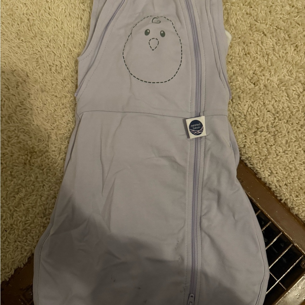 Nested Bean Lavender Sleep Sack with Chick Embroidery